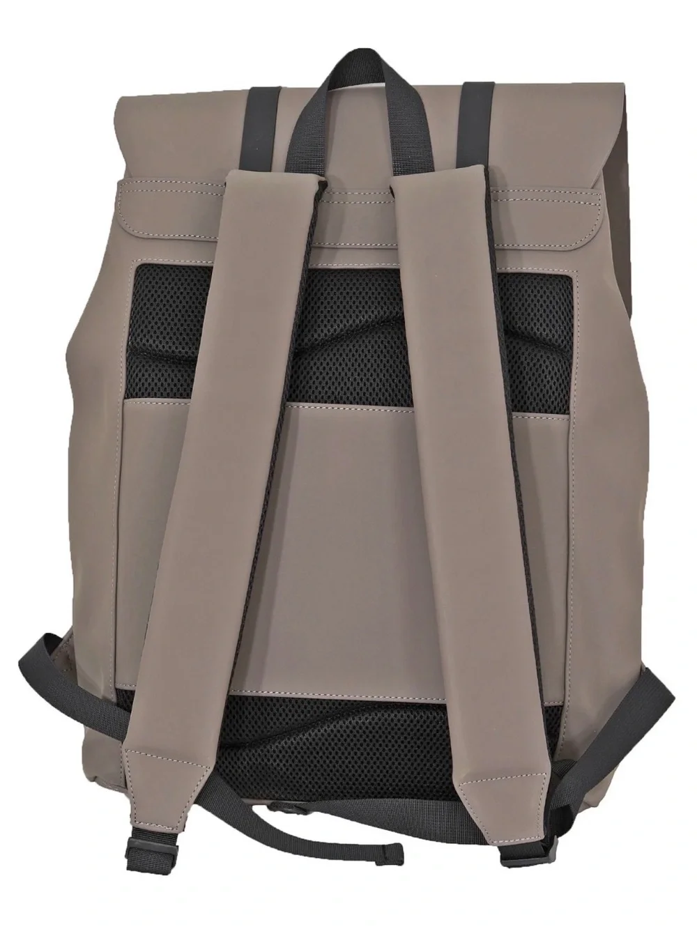 Duchamp Taupe Leather Backpack with Black Trim
